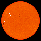 SOHO MDI images of the sun for June 20