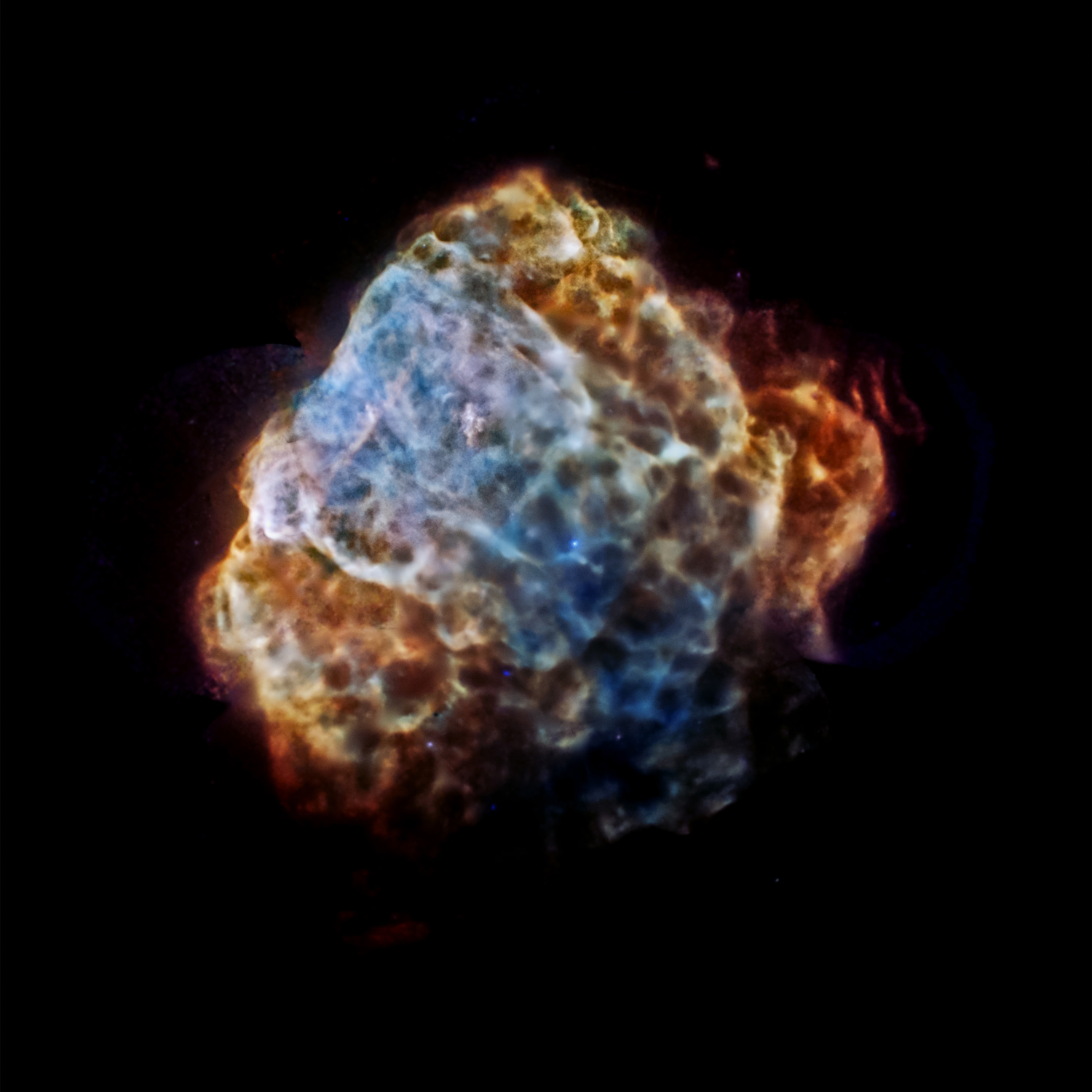 remnants of a supernova