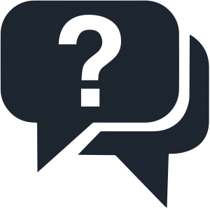 icon of a question mark in a speech bubble